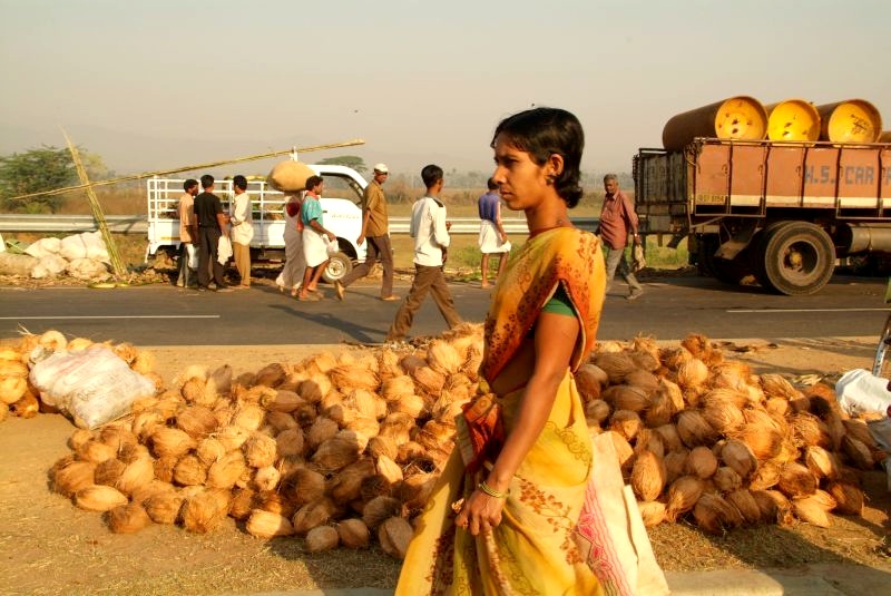 	Indien: Kleiner Strassenmarkt	